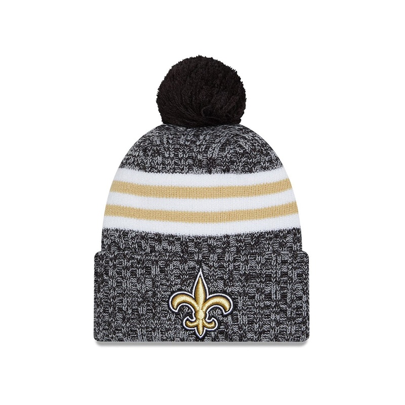 New Orleans Saints New Era NFL 23 Sideline Pom Knit Beanie