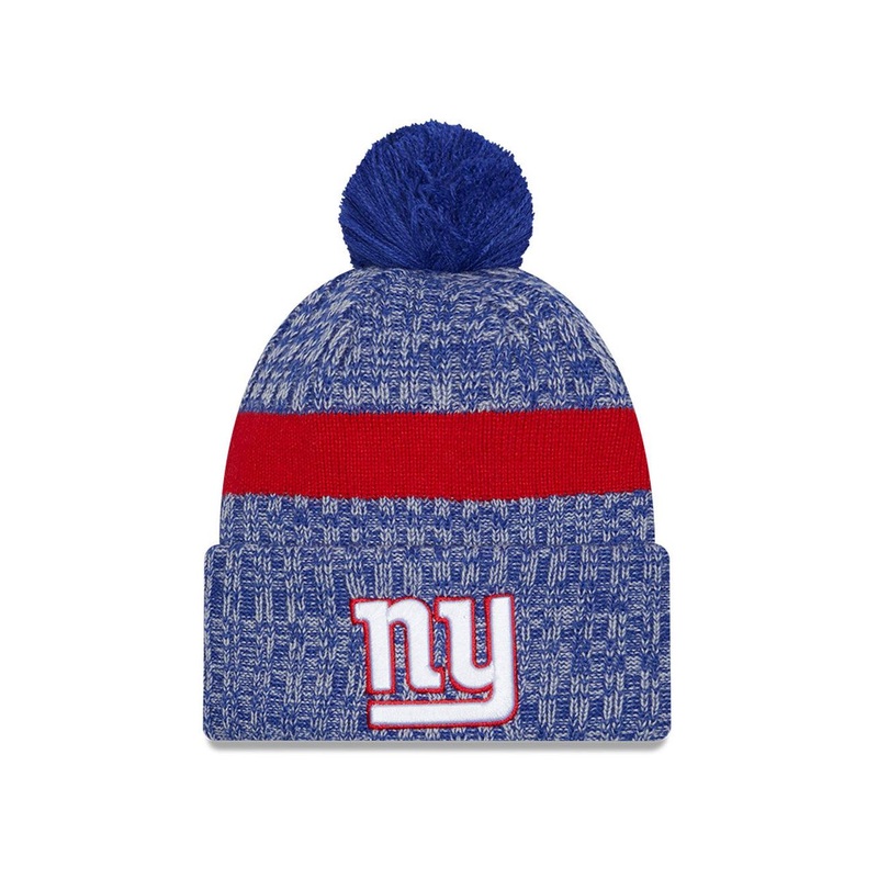New York Giants New Era NFL 23 Sideline Pom Knit Beanie