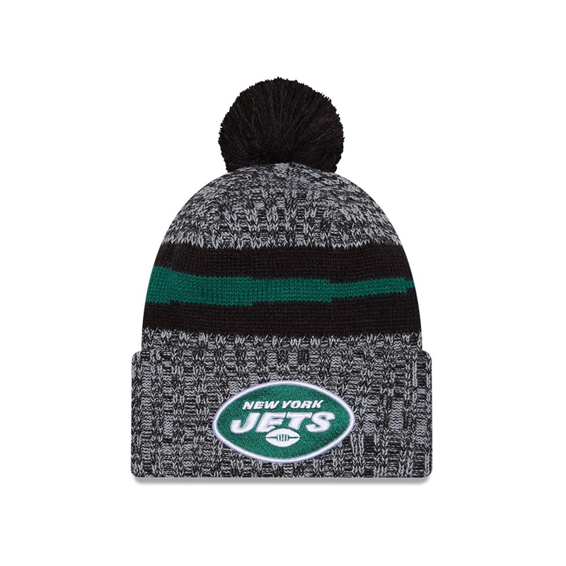 New York Jets New Era NFL 23 Sideline Pom Knit Beanie