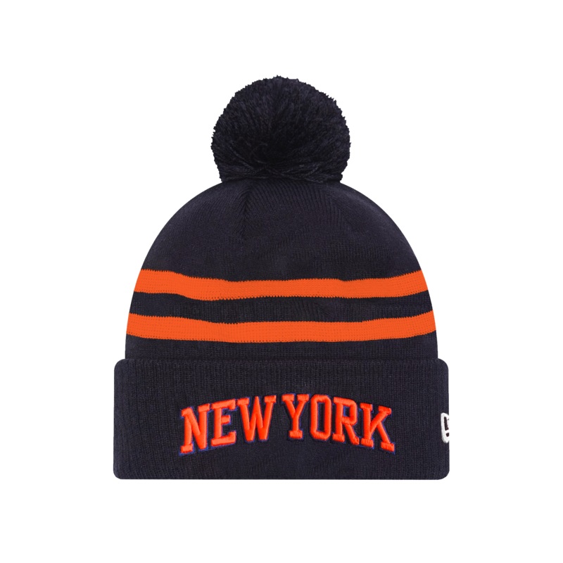 New York Knicks New Era NBA Statement Knit Beanie – Navy