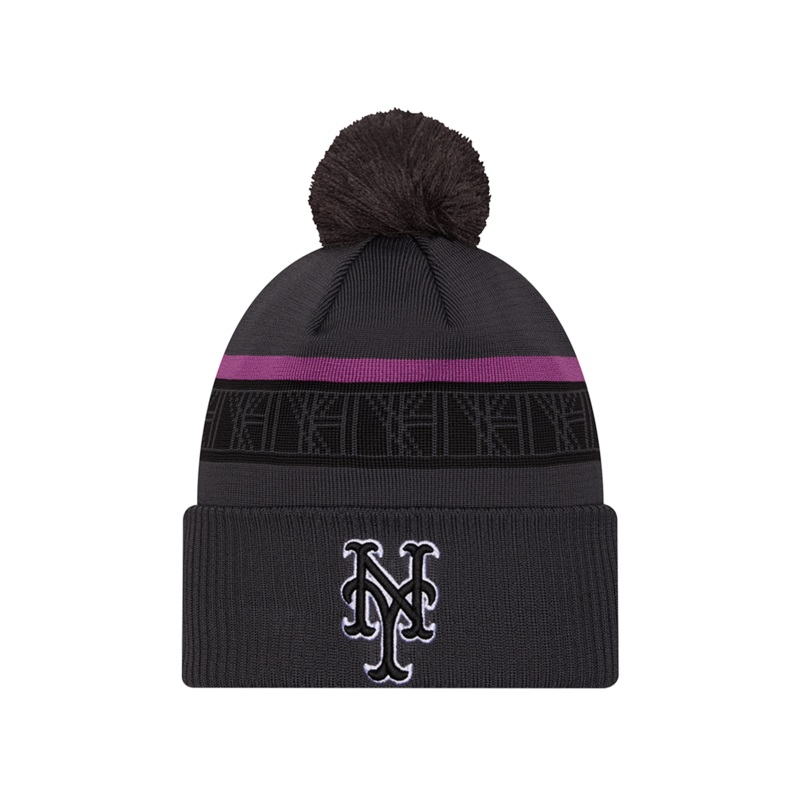 New York Mets New Era MLB City Connect Knit Beanie – Graphite