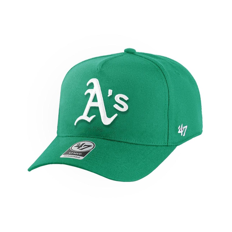 Oakland Athletics ’47 MLB Team MVP DT Snapback Hat – Kelly Green