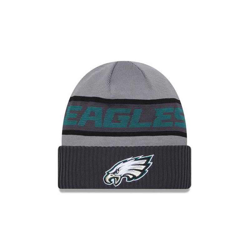 Philadelphia Eagles New Era NFL 23 Sideline Tech Knit Beanie – Graphite