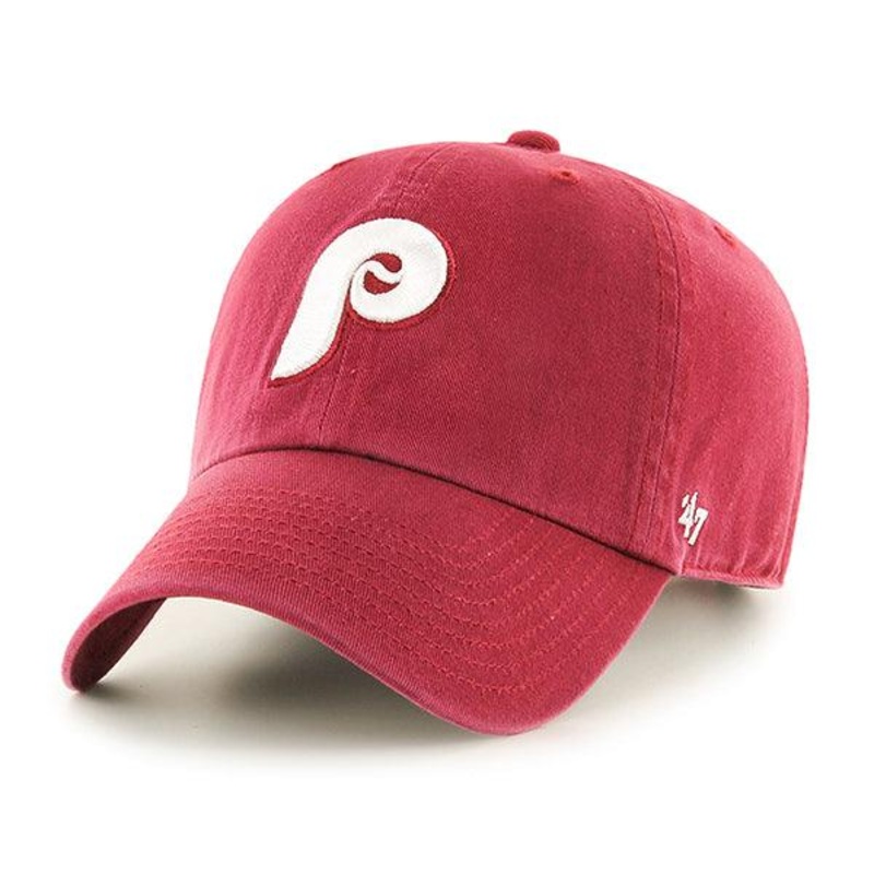 Philadelphia Phillies ’47 MLB Cooperstown Clean Up Strapback Hat – Cardinal