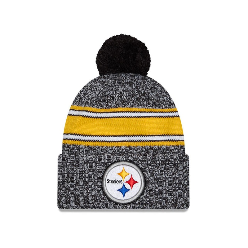 Pittsburgh Steelers New Era NFL 23 Sideline Pom Knit Beanie