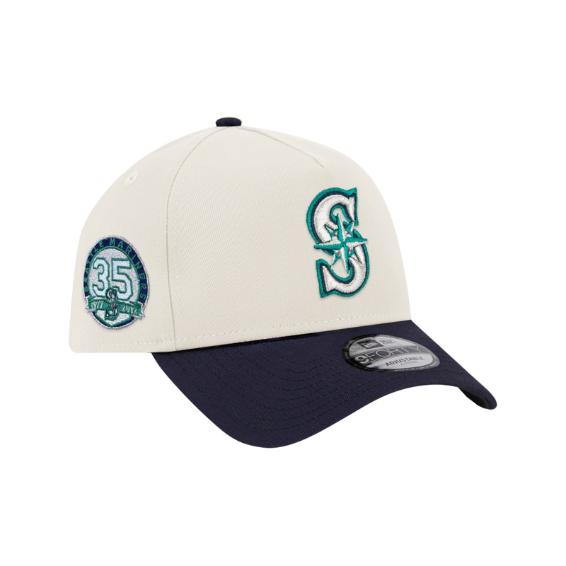 Seattle Mariners New Era MLB 35th Ann 9FORTY A-Frame Snapback Hat – Chrome