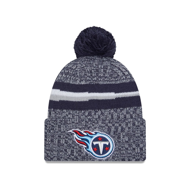 Tennessee Titans New Era NFL 23 Sideline Pom Knit Beanie