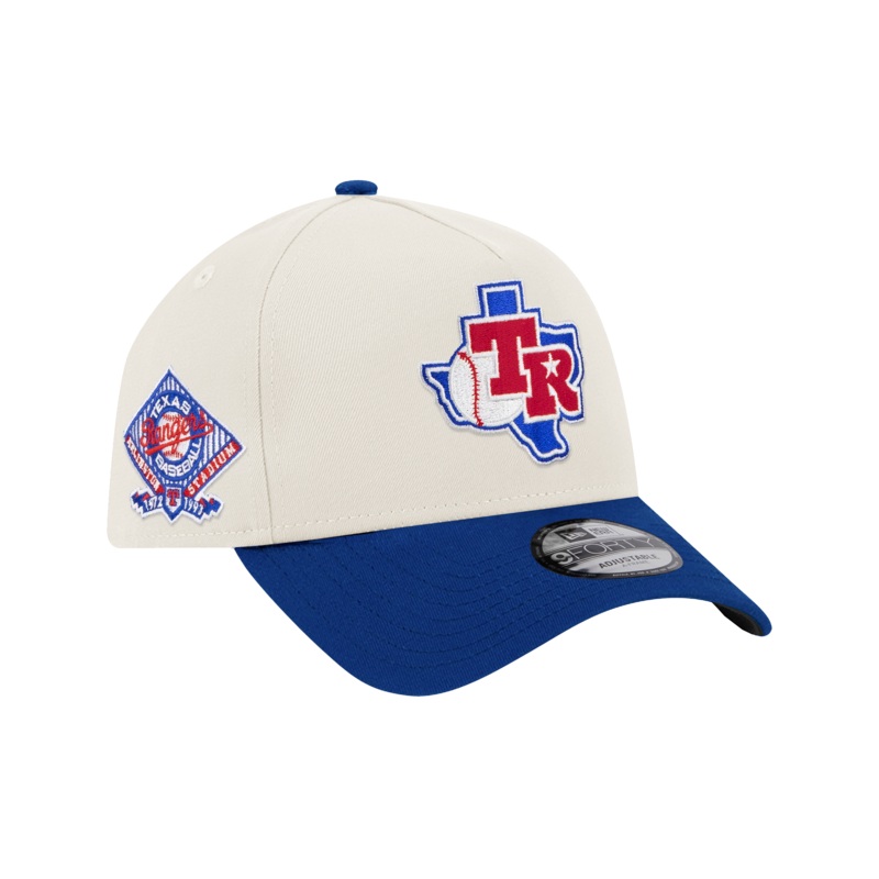 Texas Rangers New Era MLB Arlington 9FORTY A-Frame Snapback Hat – Chrome
