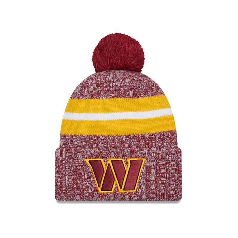 Washington Commanders New Era NFL 23 Sideline Pom Knit Beanie