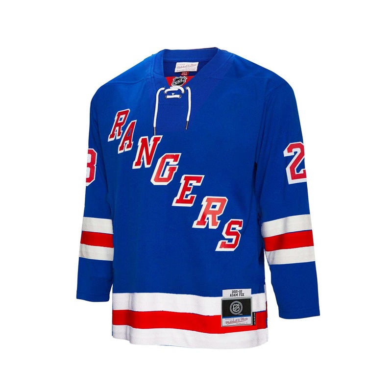 Adam Fox New York Rangers Mitchell & Ness NHL 21 Blue Line Jersey