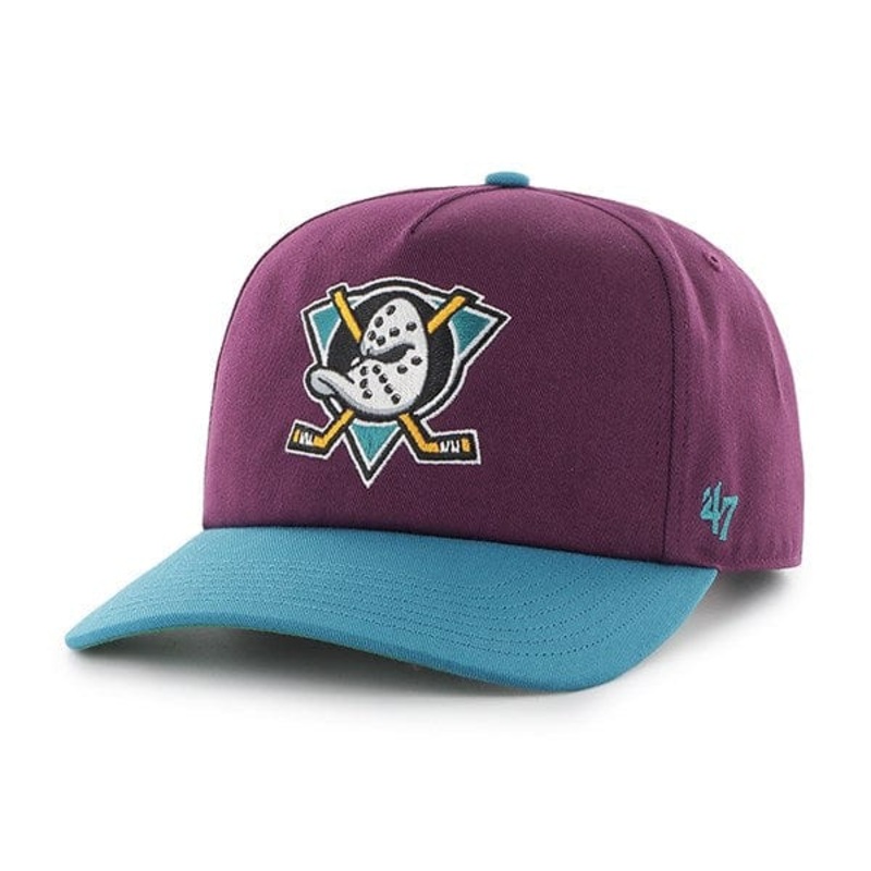 Anaheim Mighty Ducks ’47 NHL 2T Nantasket Pre-Curved Snapback Hat – Plum