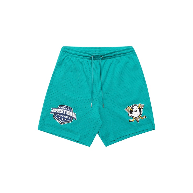 Anaheim Mighty Ducks NHL Team Vintage Mesh Shorts – Faded Teal