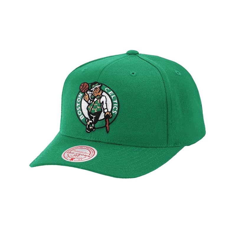 Boston Celtics Mitchell & Ness NBA Team 2.0 Pro Crown Snapback Hat – Green