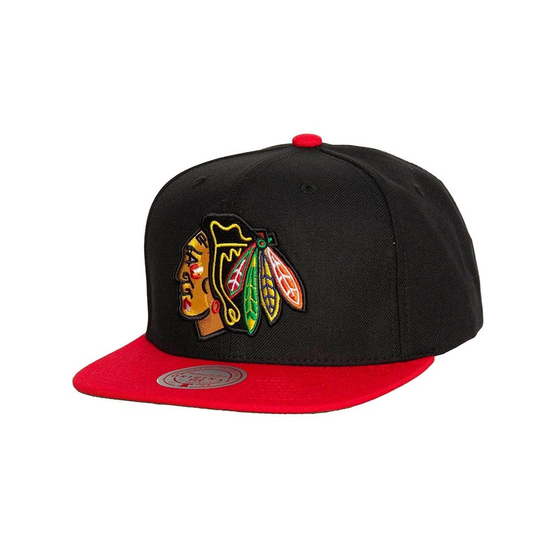 Chicago Blackhawks Mitchell & Ness NHL Team 2 Tone 2.0 OG Snapback Hat – Black