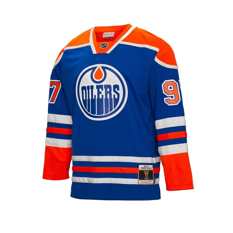 Connor McDavid Edmonton Oilers Mitchell & Ness NHL 15-16 Blue Line Jersey