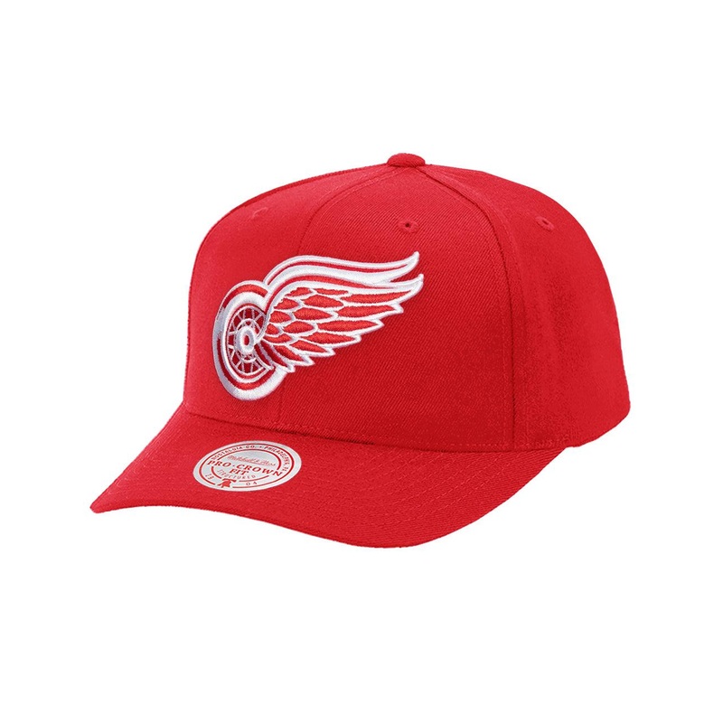 Detroit Red Wings Mitchell & Ness NHL Team 2.0 Pro Crown Snapback Hat – Red