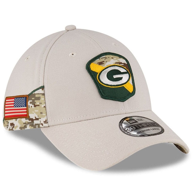 Green Bay Packers New Era NFL 23 Salute To Service 39THIRTY Stretch-Fit Hat