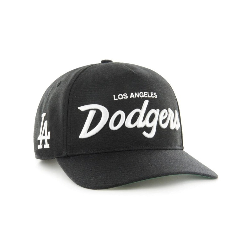 Los Angeles Dodgers ’47 MLB Attitude Script Hitch Pre-Curved Snapback Hat – Black
