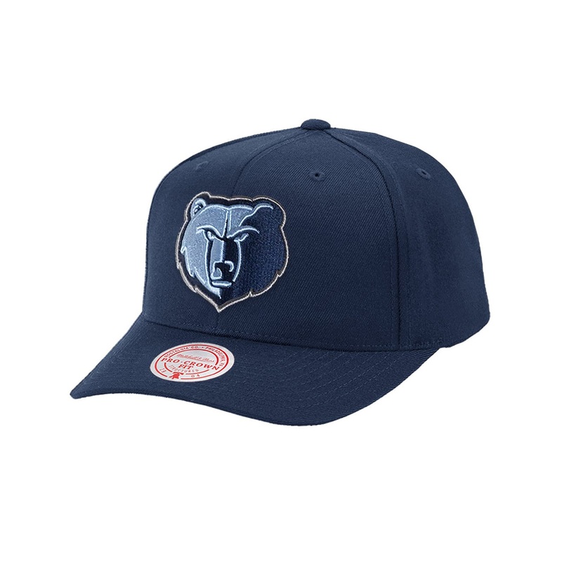 Memphis Grizzlies Mitchell & Ness NBA Team 2.0 Pro Crown Snapback Hat – Navy