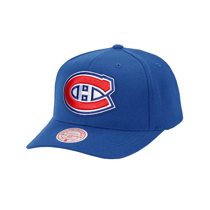 Montreal Canadiens Mitchell & Ness NHL Team 2.0 Pro Crown Snapback Hat – Blue