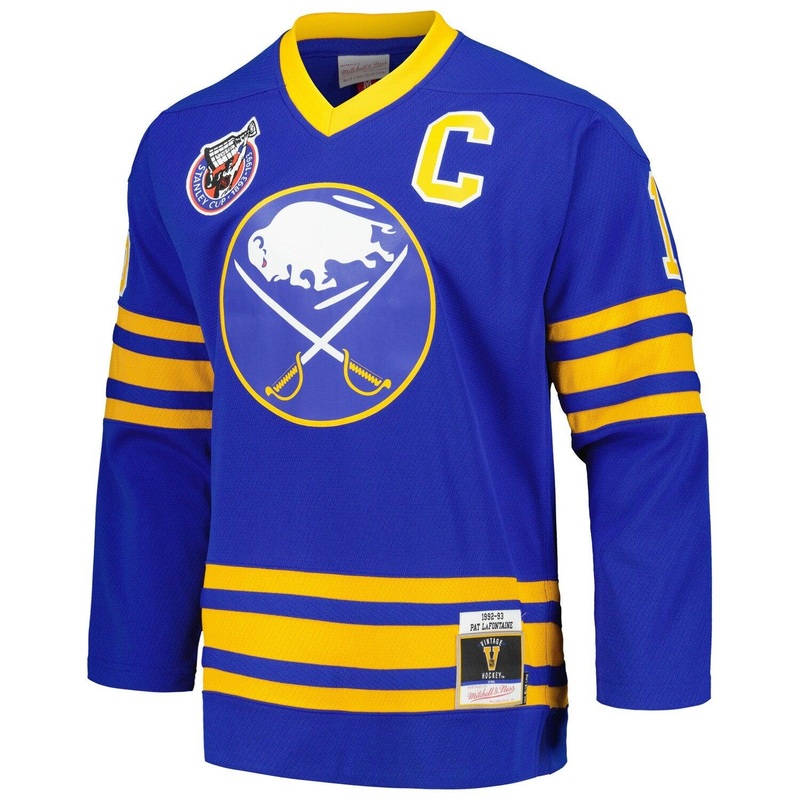 Pat LaFontaine Buffalo Sabres Mitchell & Ness NHL 92-93 Blue Line Jersey – Blue