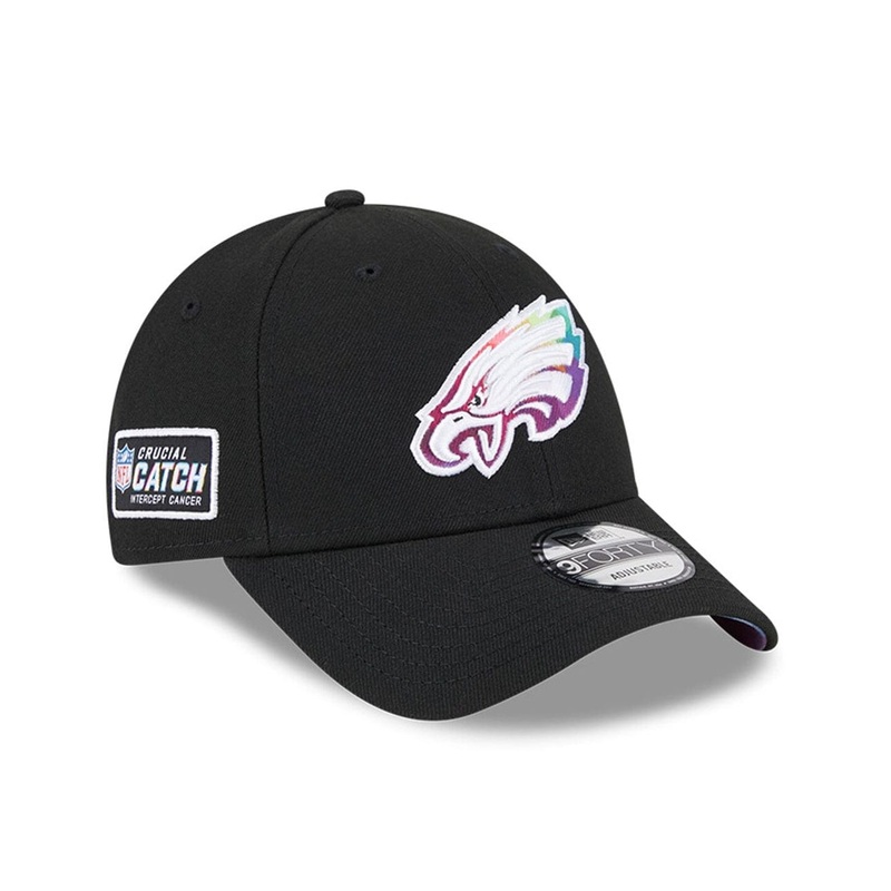 Philadelphia Eagles New Era NFL 23 Crucial Catch 9FORTY Snapback Hat – Black