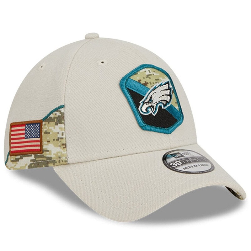 Philadelphia Eagles New Era NFL 23 Salute To Service 39THIRTY Stretch-Fit Hat