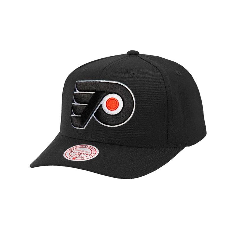 Philadelphia Flyers Mitchell & Ness NHL Team 2.0 Pro Crown Snapback Hat – Black