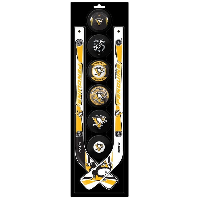 Pittsburgh Penguins Inglasco NHL FaceOff 8-Pack Mini Hockey Set