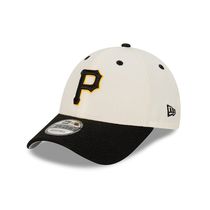 Pittsburgh Pirates New Era MLB Team 2T 9FORTY Snapback Hat – Chrome White