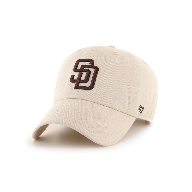 San Diego Padres ’47 MLB Team Clean Up Strapback Hat – Bone
