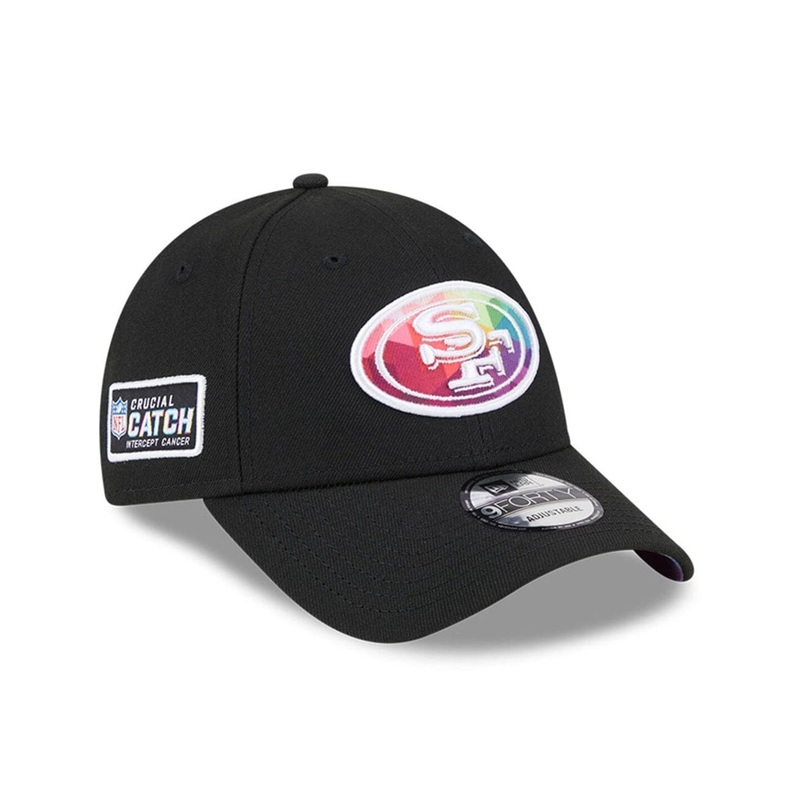 San Francisco 49ers New Era NFL 23 Crucial Catch 9FORTY Snapback Hat – Black