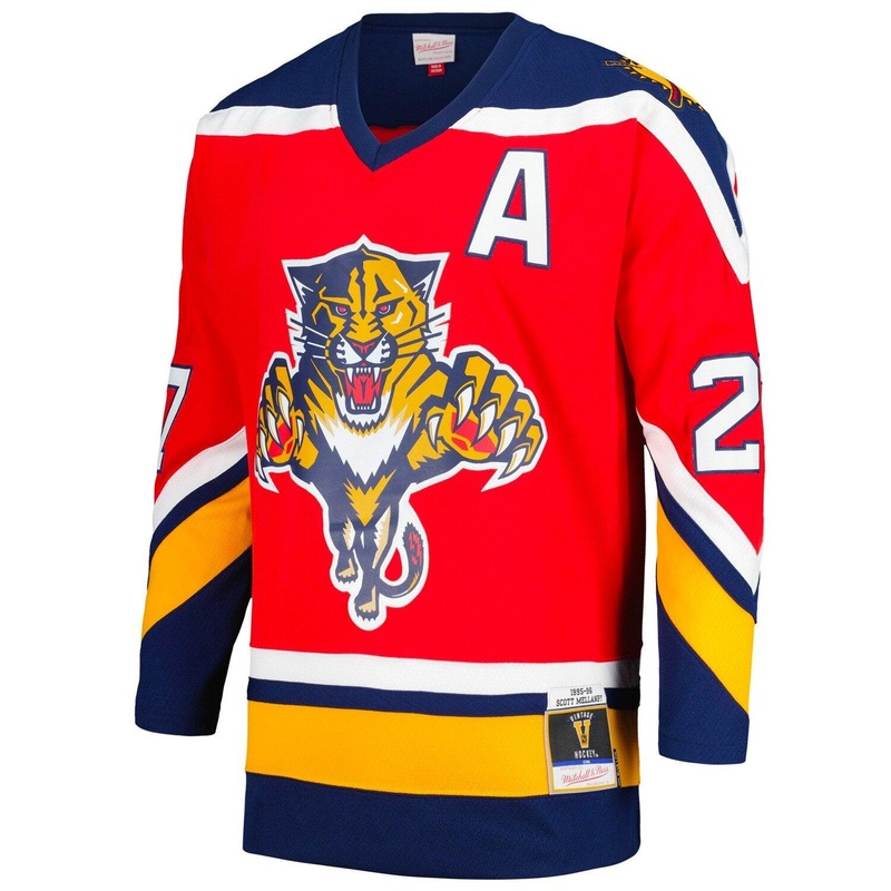 Scott Mellanby Florida Panthers Mitchell & Ness NHL 95-96 Blue Line Jersey – Red
