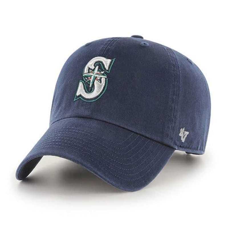 Seattle Mariners ’47 MLB Team Clean Up Strapback Hat – Navy