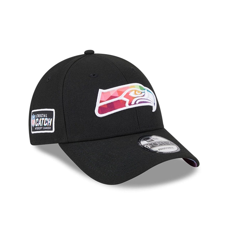 Seattle Seahawks New Era NFL 23 Crucial Catch 9FORTY Snapback Hat – Black