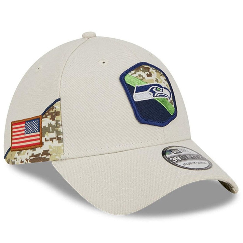 Seattle Seahawks New Era NFL 23 Salute To Service 39THIRTY Stretch-Fit Hat