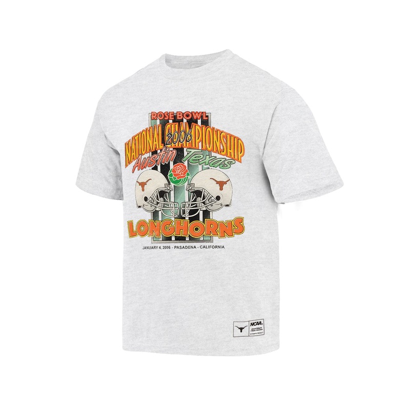 Texas Longhorns NCAA 06 Rose Bowl Vintage T-Shirt – White Marle