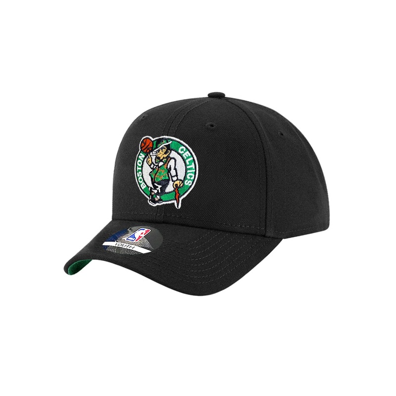Youths Boston Celtics NBA Essentials Team Curve Snapback Hat – Black