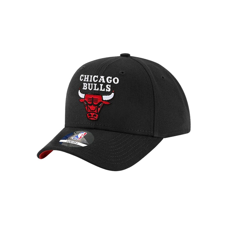 Youths Chicago Bulls NBA Essentials Team Curve Snapback Hat – Black