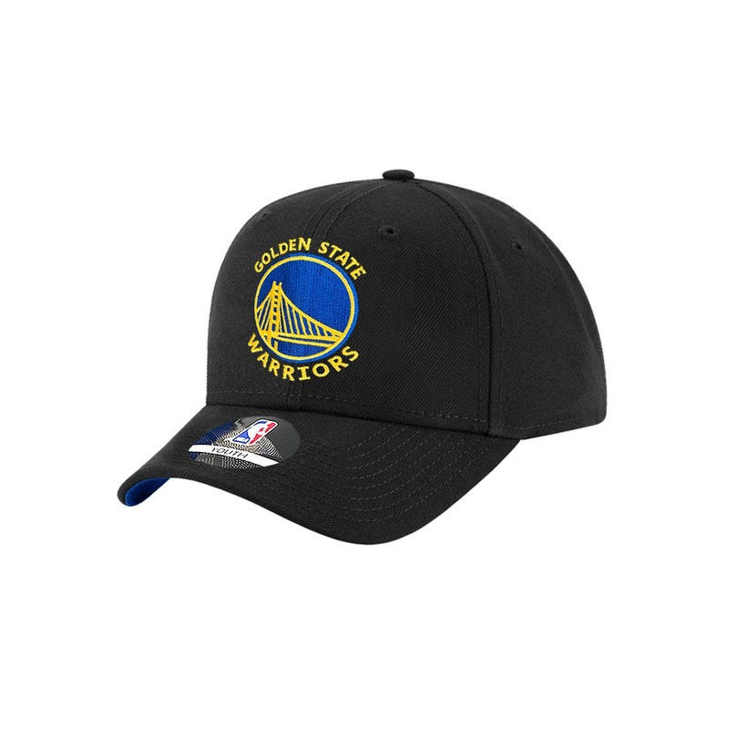 Youths Golden State Warriors NBA Essentials Team Curve Snapback Hat – Black
