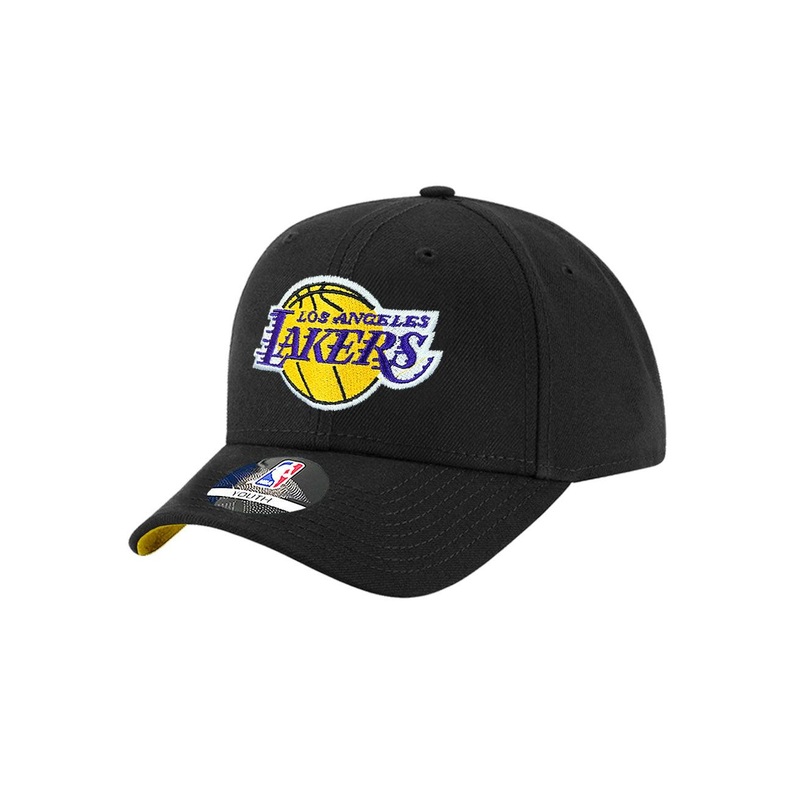 Youths Los Angeles Lakers NBA Essentials Team Curve Snapback Hat – Black
