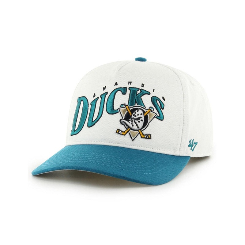 Anaheim Ducks ’47 NHL Wave Hitch Pre-Curved Snapback Hat – White