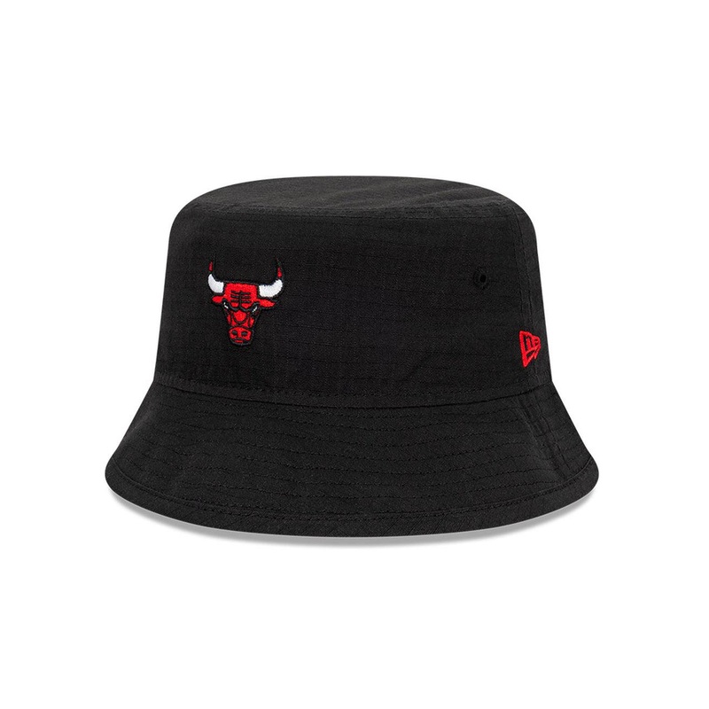 Chicago Bulls New Era NBA Ripstop Midi Bucket Hat – Black