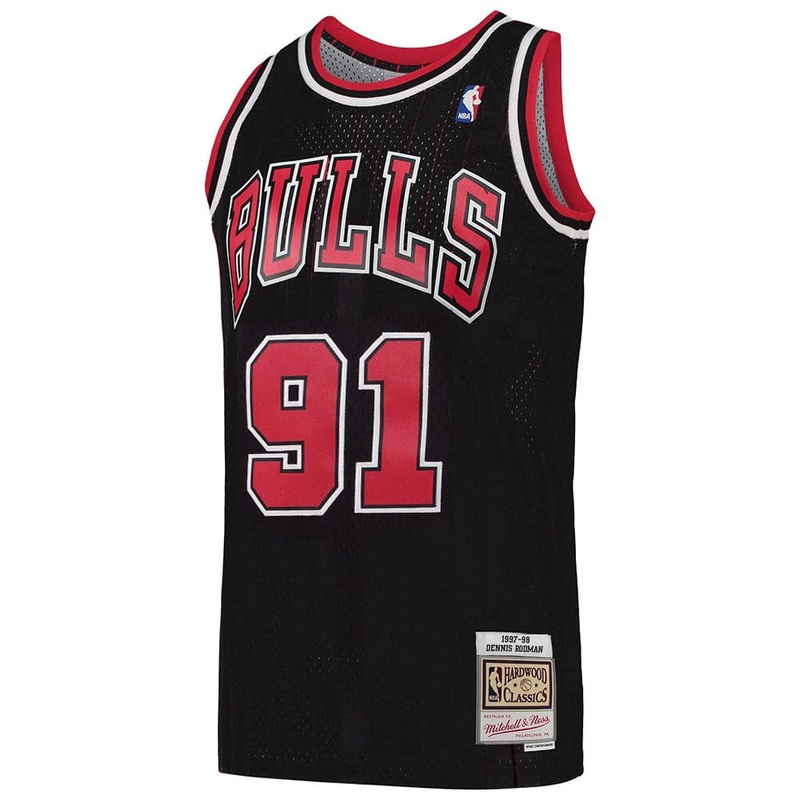 Dennis Rodman Chicago Bulls Mitchell & Ness NBA 95-96 Swingman Jersey – Black