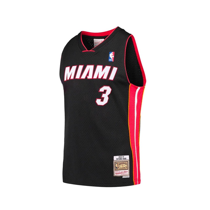 Dwyane Wade Miami Heat Mitchell & Ness NBA 12-13 Swingman Jersey – Black