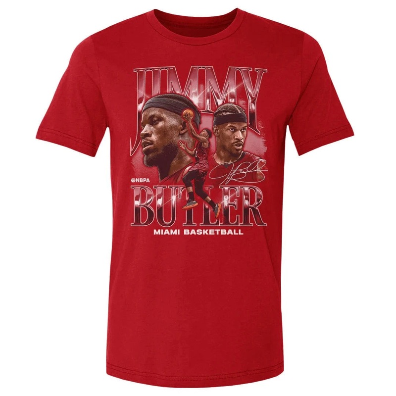 Jimmy Butler Miami Heat 500 Level NBA Vintage Player T-Shirt – Red