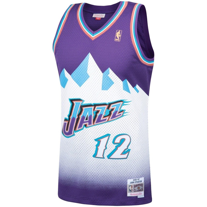 John Stockton Utah Jazz Mitchell & Ness NBA 96-97 Swingman Jersey – Purple