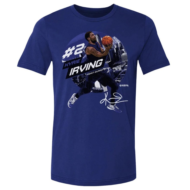 Kyrie Irving Dallas Mavericks 500 Level NBA City Emblem T-Shirt – Blue