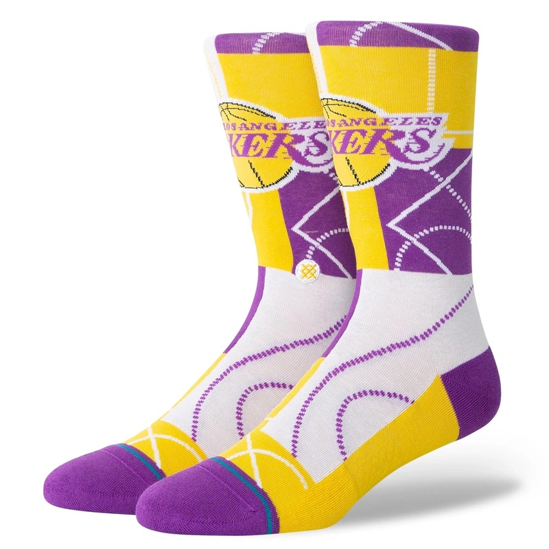 Los Angeles Lakers Stance NBA Zone Crew Socks – Purple