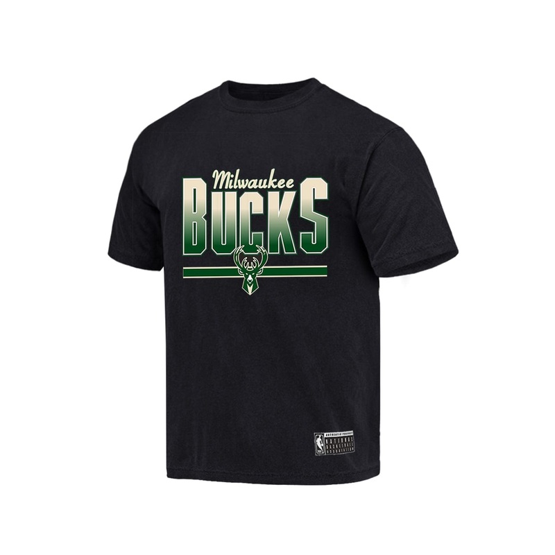 Milwaukee Bucks NBA Bloomfield Vintage T-Shirt – Black